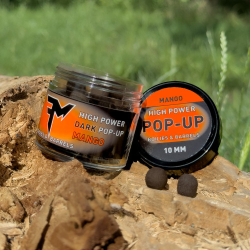 HIGH POWER DARK POP-UP BOILIES & BARRELS 8 MM 